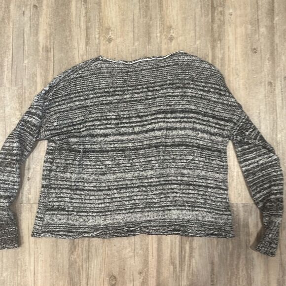 Madewell Grey Black Knit Oversized Sweater Sz XS Cozy Pullover - Picture 4 of 4